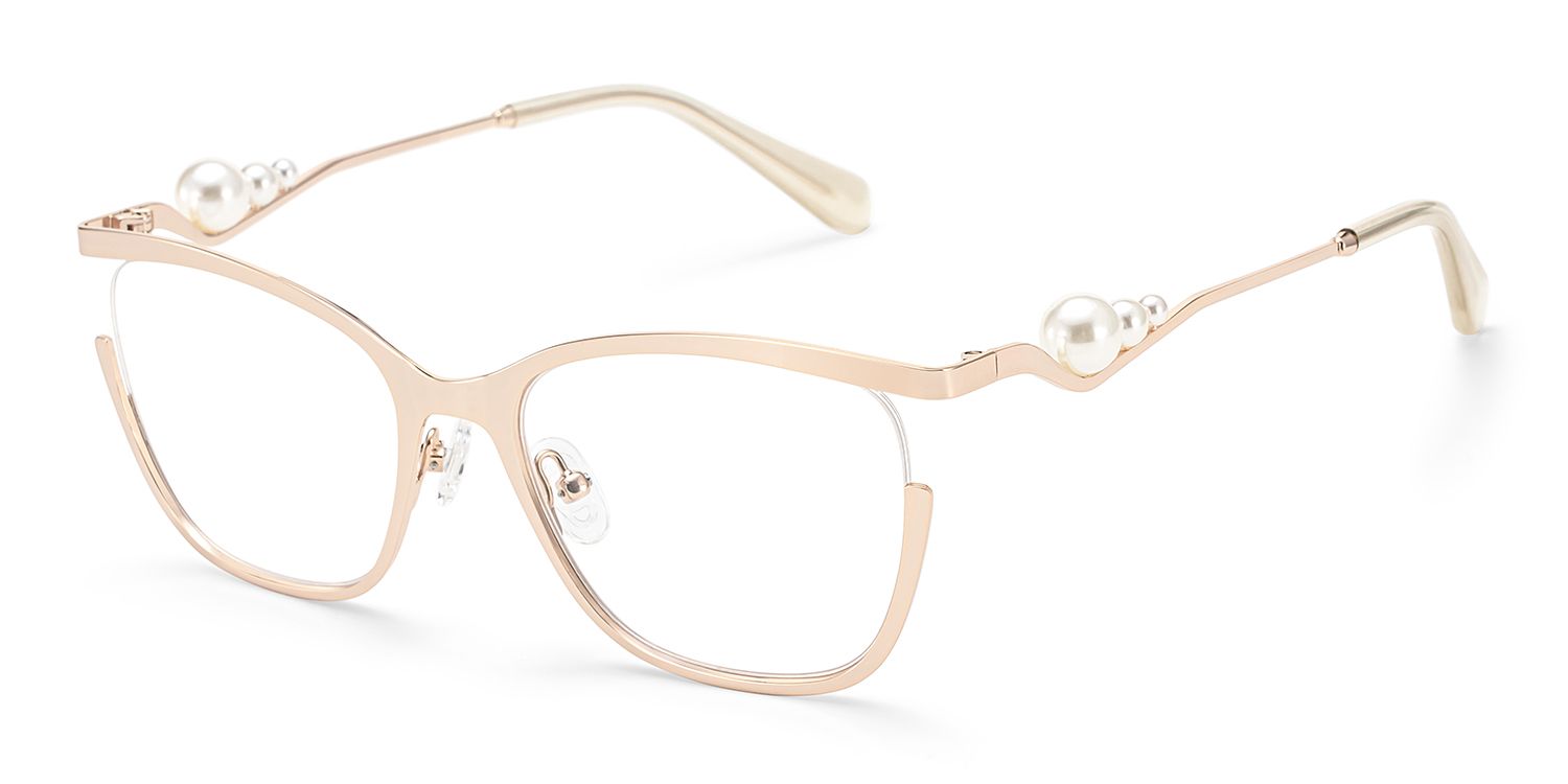 Aria Eyeglasses in Round Gold Frame | ZEELOOL Canada5