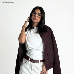 Allison Matte Brown Round Glasses6