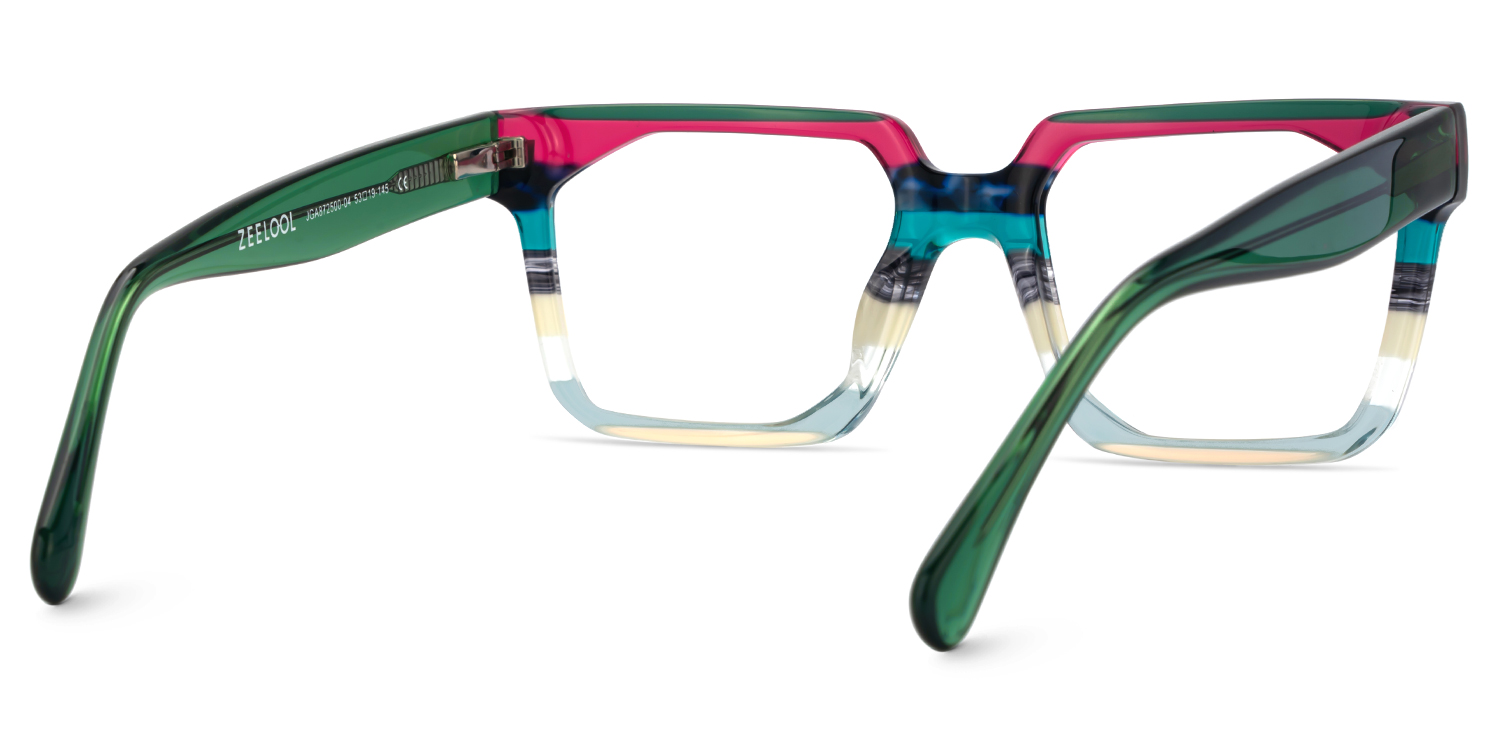 Laguer Rectangle Green Glasses6