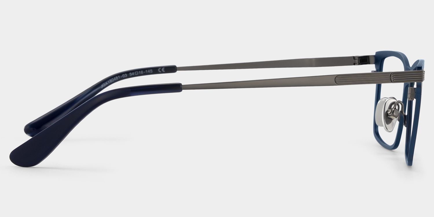 Alexander Blue Full Rim Rectangle Glasses for Men | ZEELOOL4