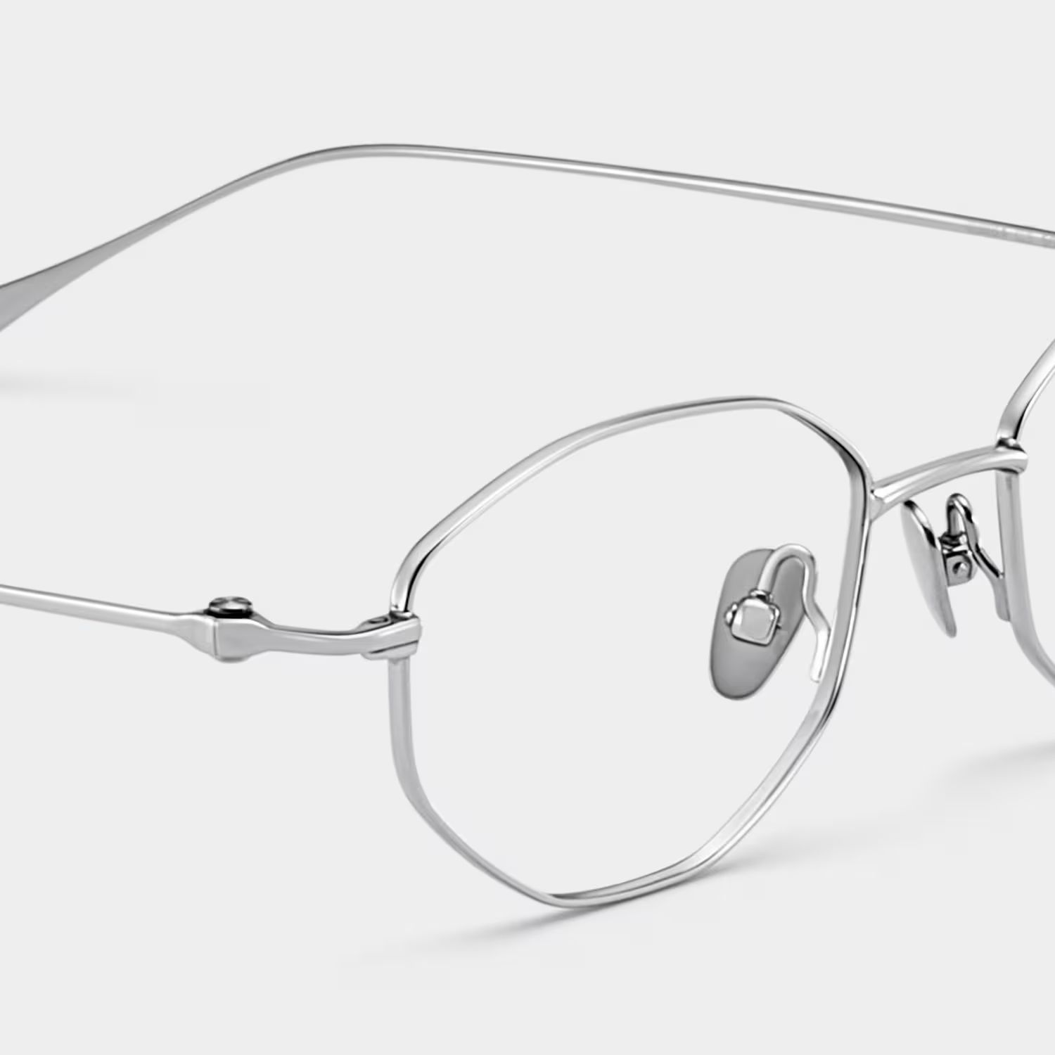 Everett Silver Frame Glasses with Geometric Frame Online |  ZEELOOL CANADA6