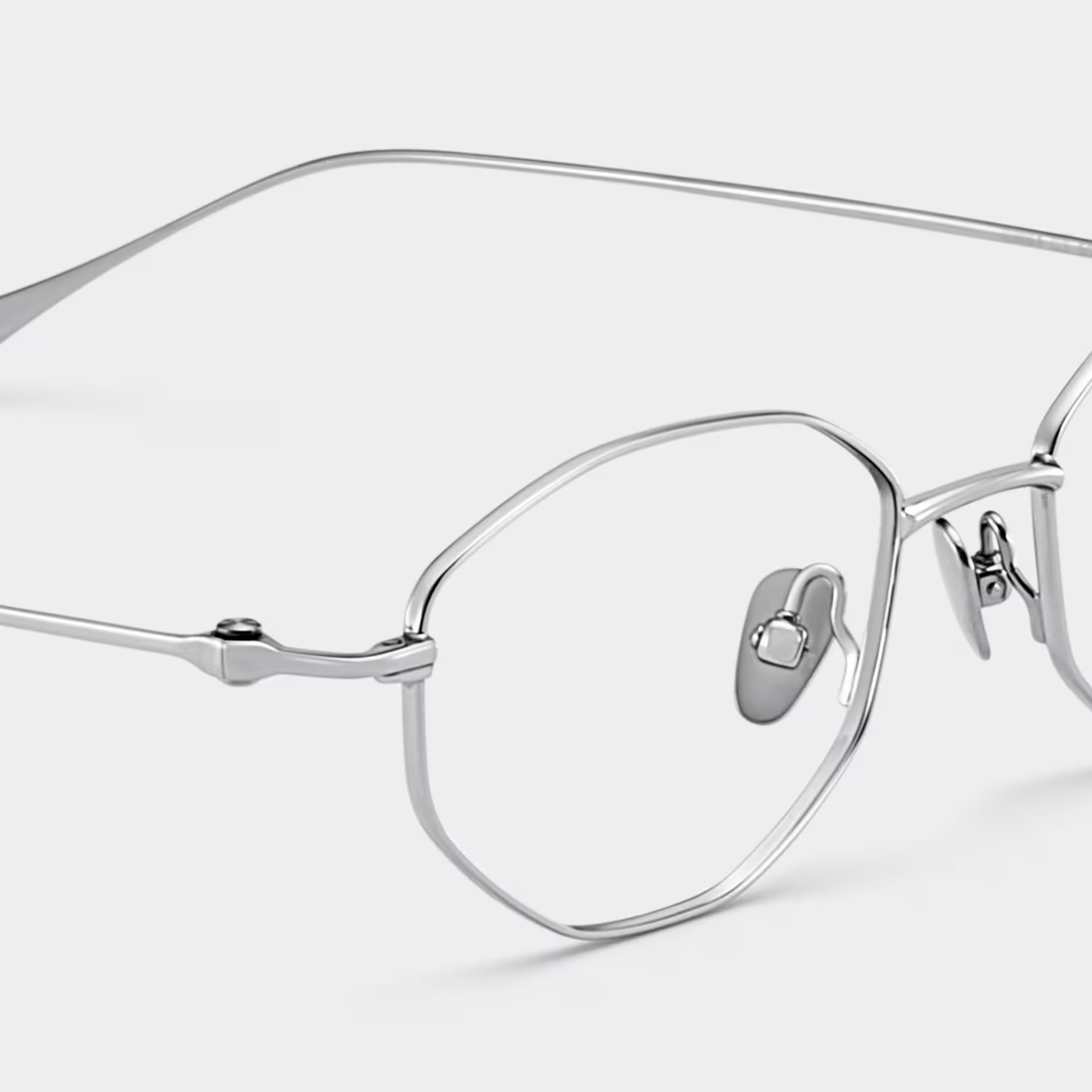 Everett Silver Frame Glasses with Geometric Frame Online |  ZEELOOL CANADA6