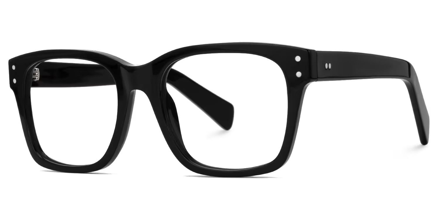 Fussell Square Black Full-Frame Glasses | ZEELOOL Canada1