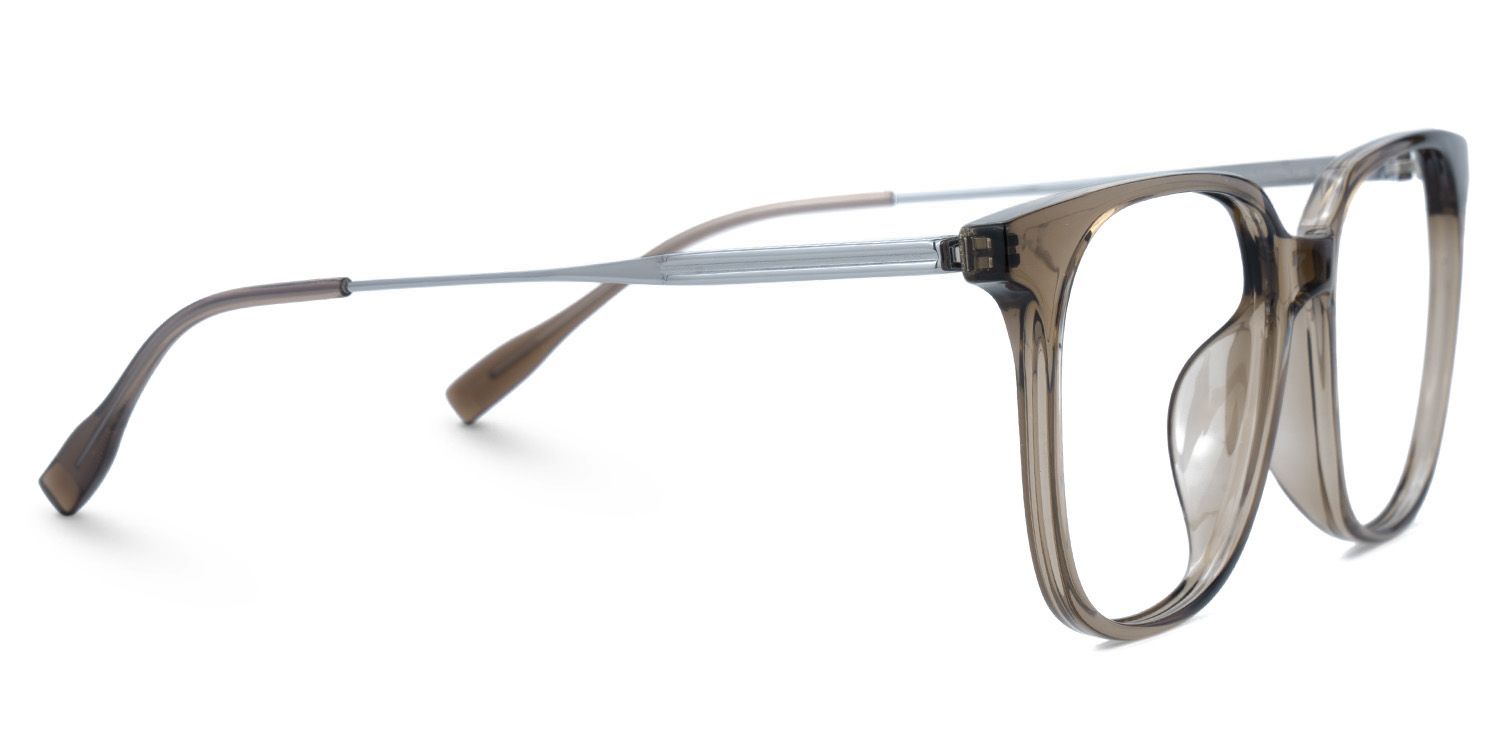 Ameedah Brown Square Thin Glasses | ZEELOOL Canada3