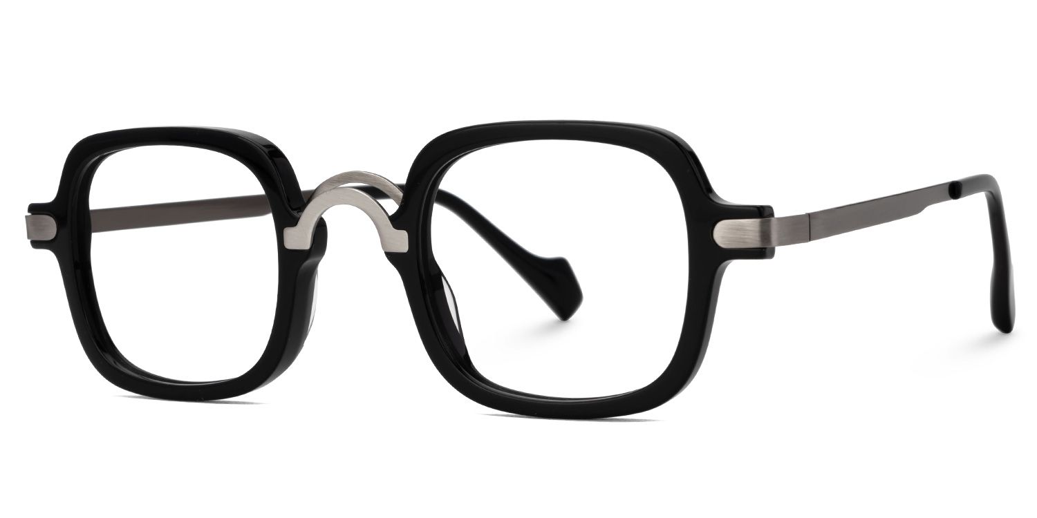 Fonrose Square Mixed-Materials Full-Frame Eyeglasses | ZEELOOL Canada1