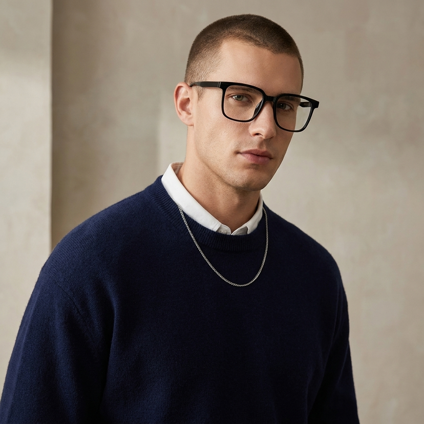 Contreras Square Black Glasses