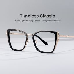 Juniper Rectangle Black Glasses0