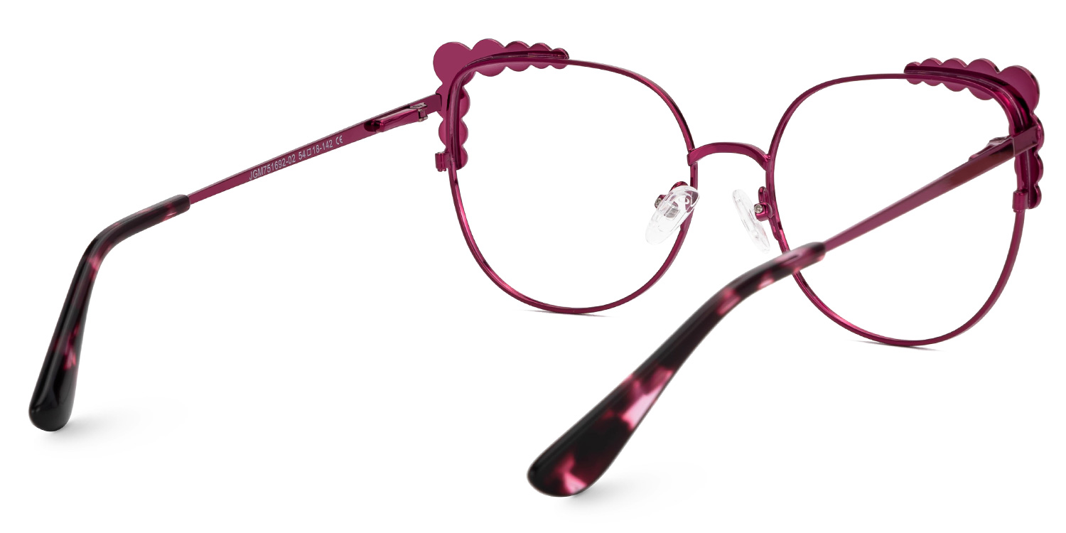 Wallice Cateye Red Glasses3