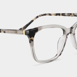 Juno Rectangle Gray Glasses5