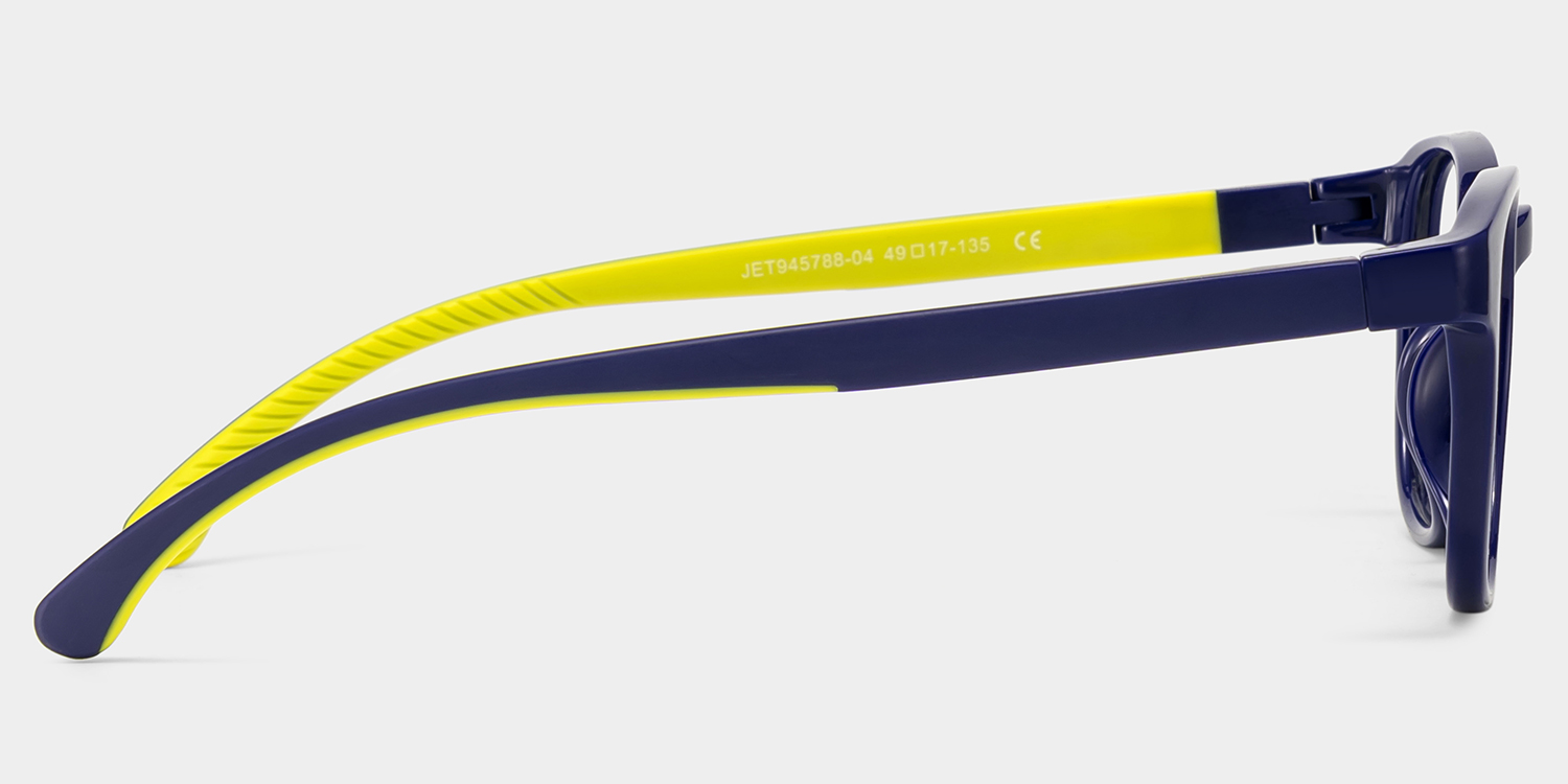 Dale  Round Blue Yellow Glasses3