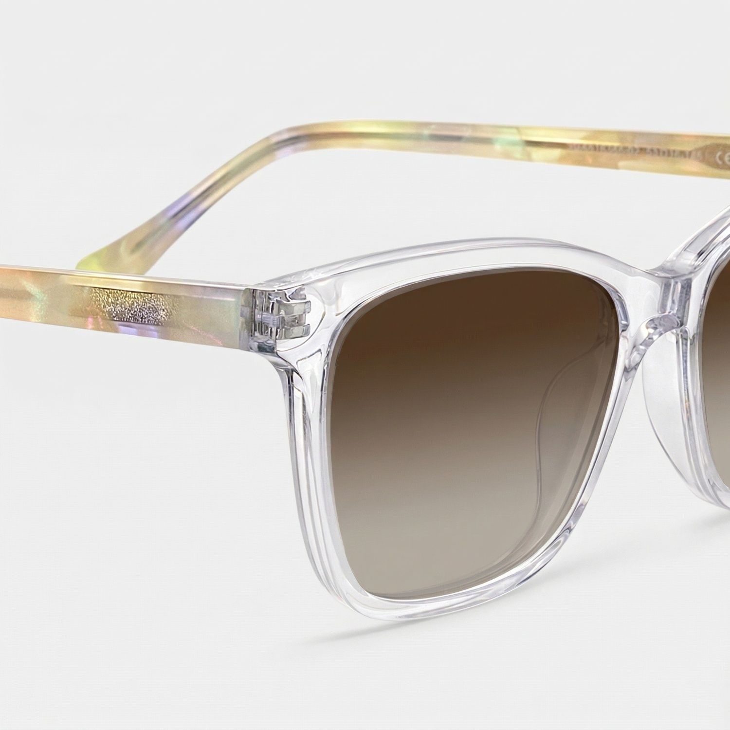 Faith Rectangle Sunglasses with Mixed Clear Frames | ZEELOOL CA4