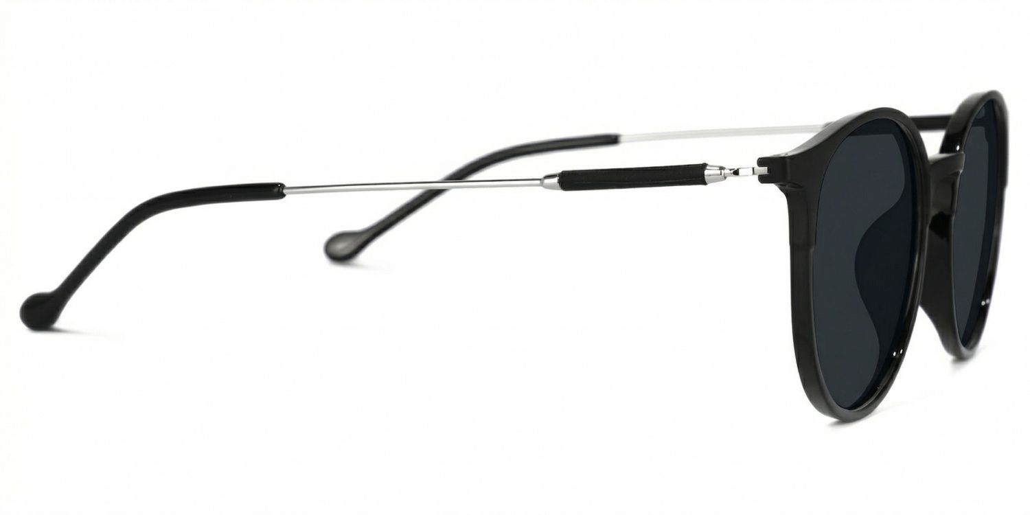 Gamble Round Black Glasses | Zeelool Glasses2