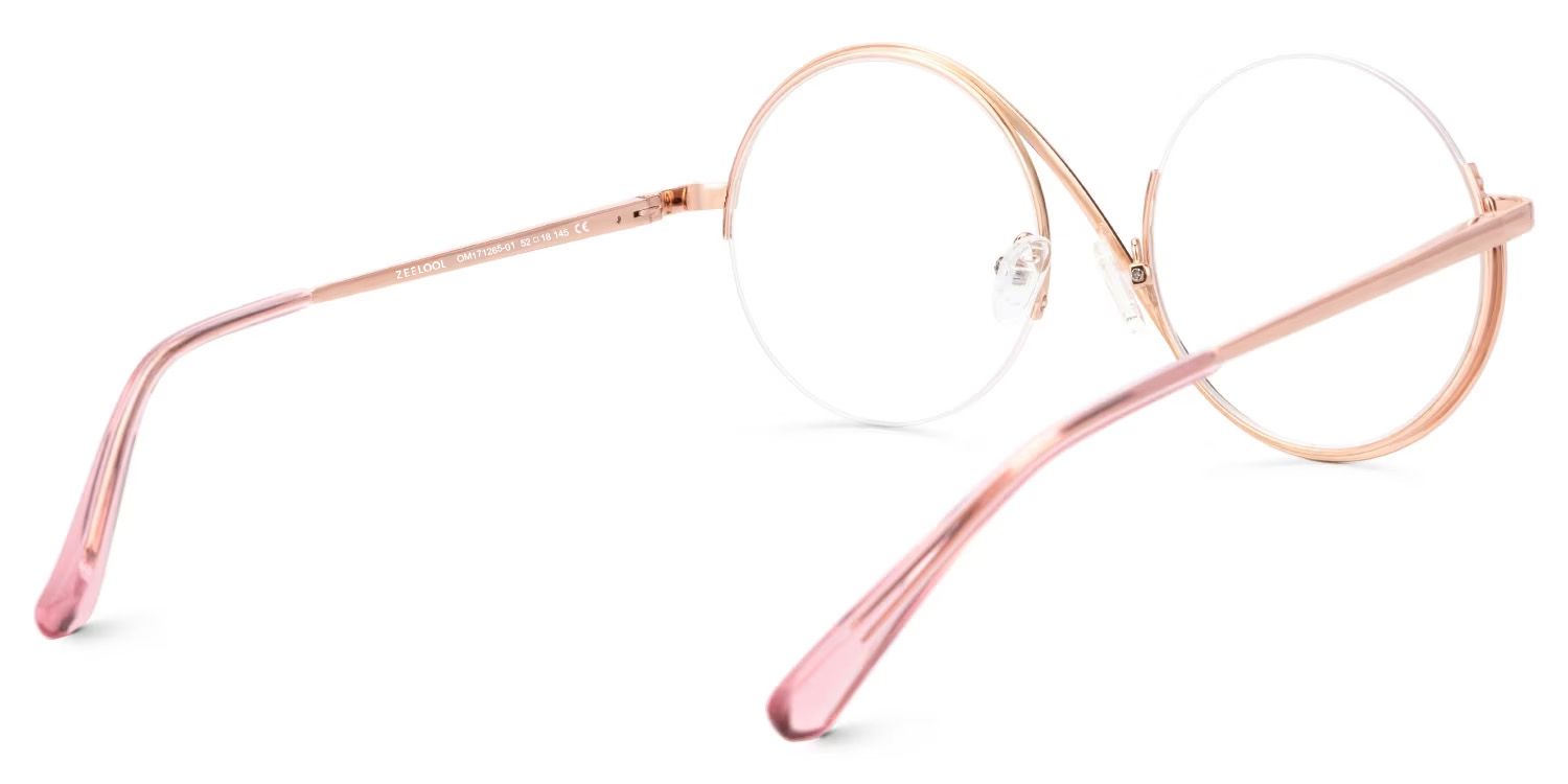 Flozif Round Pink Glasses deals -Zeelool Glasses3