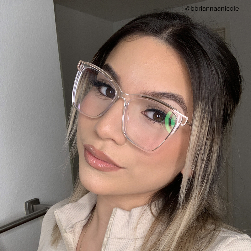 Krystle Square Crystal Frame Glasses | ZEELOOL Canada7