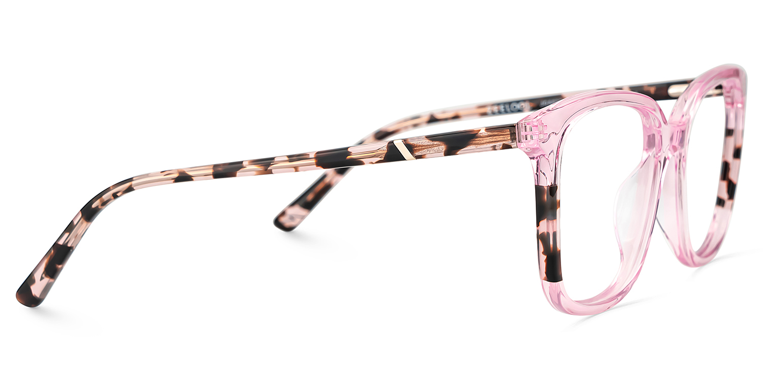 Finnley Acetate Pink Frame Glasses with Square Shape | ZEELOOL Canada4