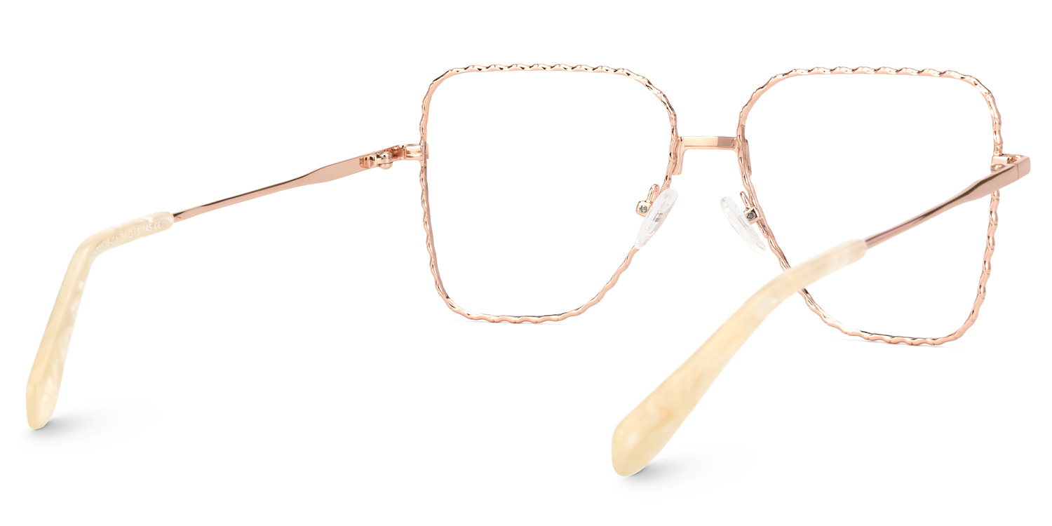 Alisandra Aviator Rose Gold Glasses3