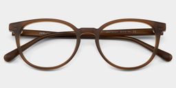 Allison Matte Brown Round Glasses2