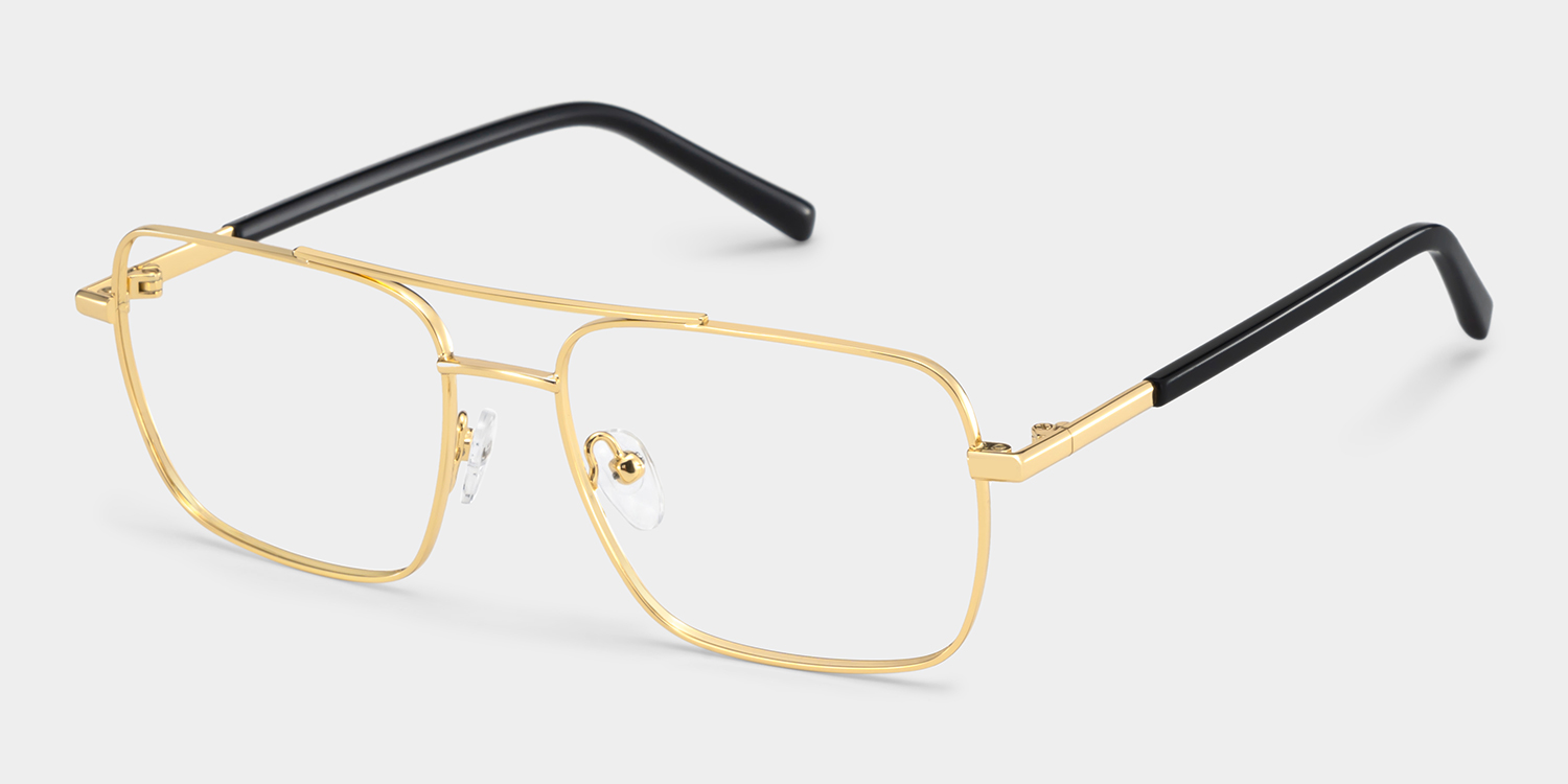 Iris Gold Frame Glasses with Aviator Frame Online | ZEELOOL Canada4