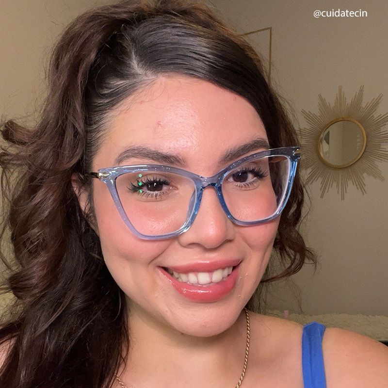 Hilary Butterfly Blue Glasses | Zeelool Glasses11