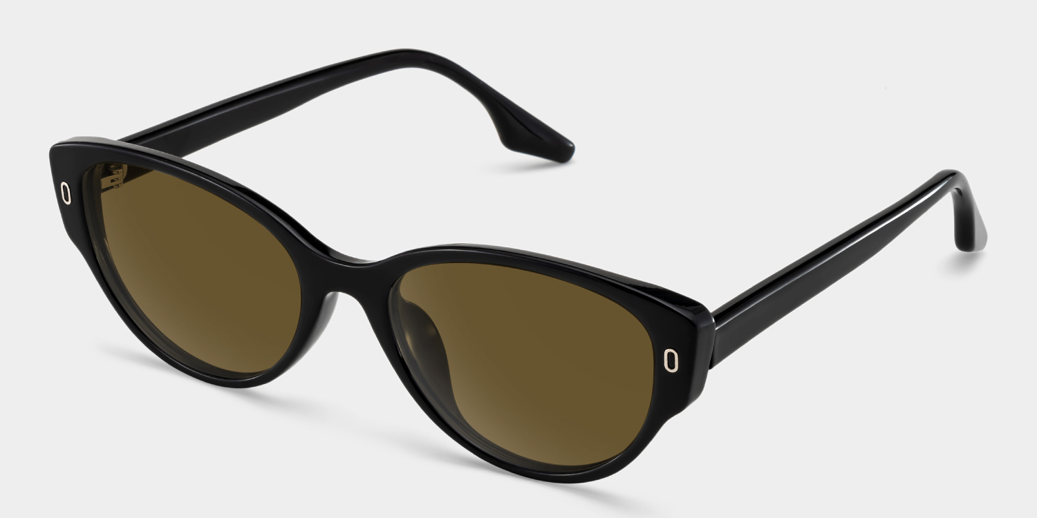 Livia black Frame Polarized Sunglasses with cat-eye Style Online | ZEELOOL Canada2