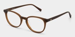 Allison Matte Brown Round Glasses2