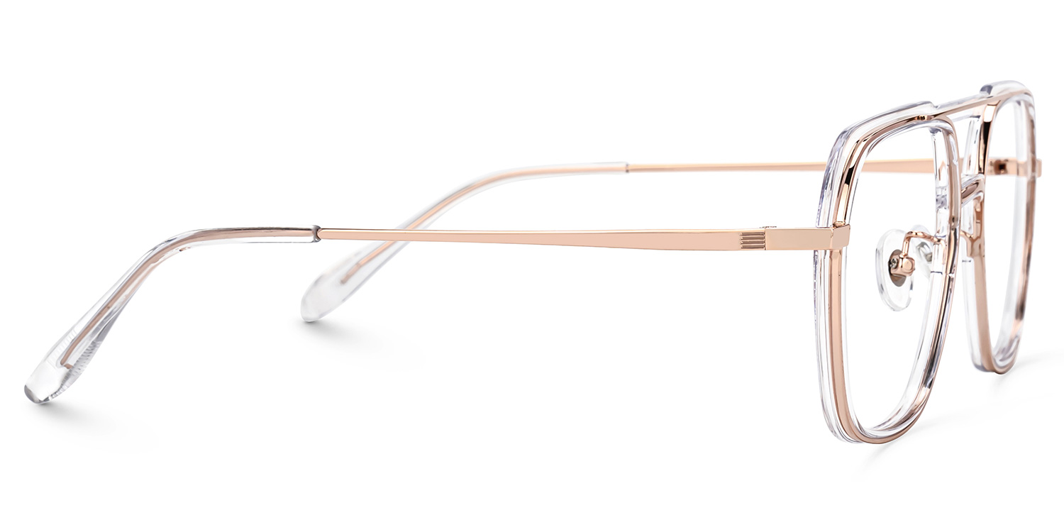 Clear Vergie Aviator Frame Eyeglasses | ZEELOOL Canada2