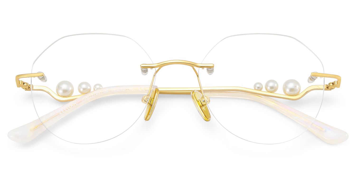 Wyatt Eyeglasses in GeometricGold Frame | ZEELOOL Canada3
