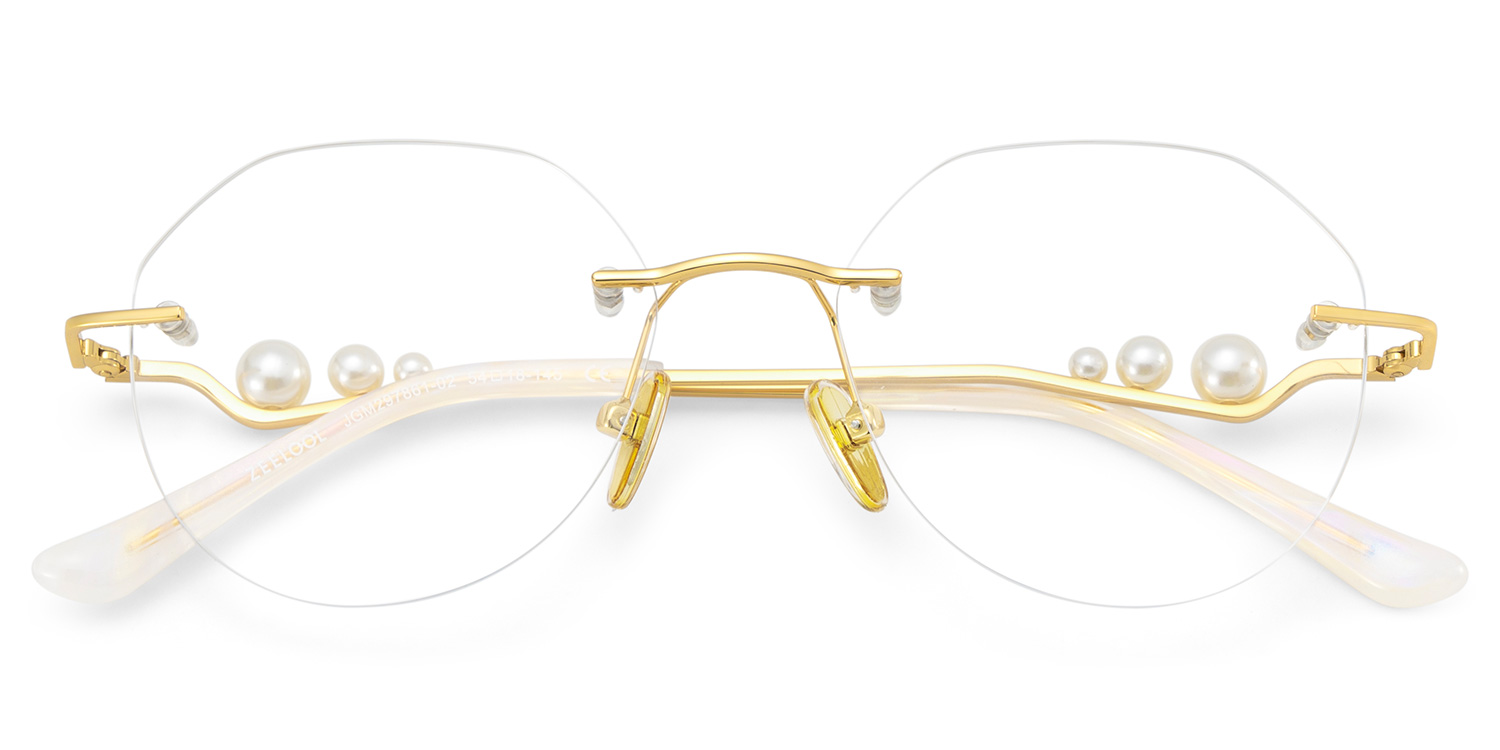 Wyatt Eyeglasses in GeometricGold Frame | ZEELOOL Canada3