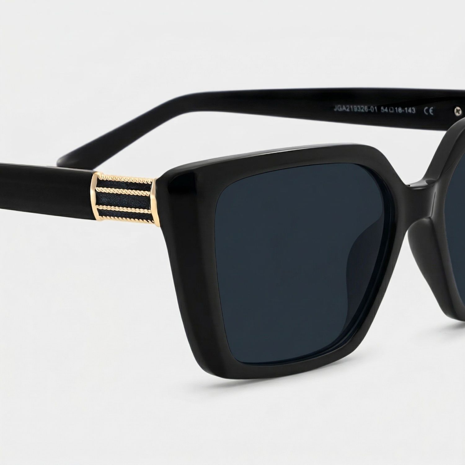 Emery Black Full Rim Geometric Eyeglasses | ZEELOOL4