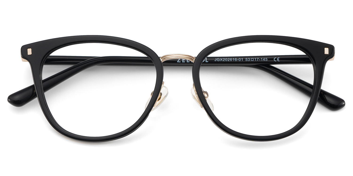 Caden Eyeglasses in Round Black Frame | ZEELOOL Canada3