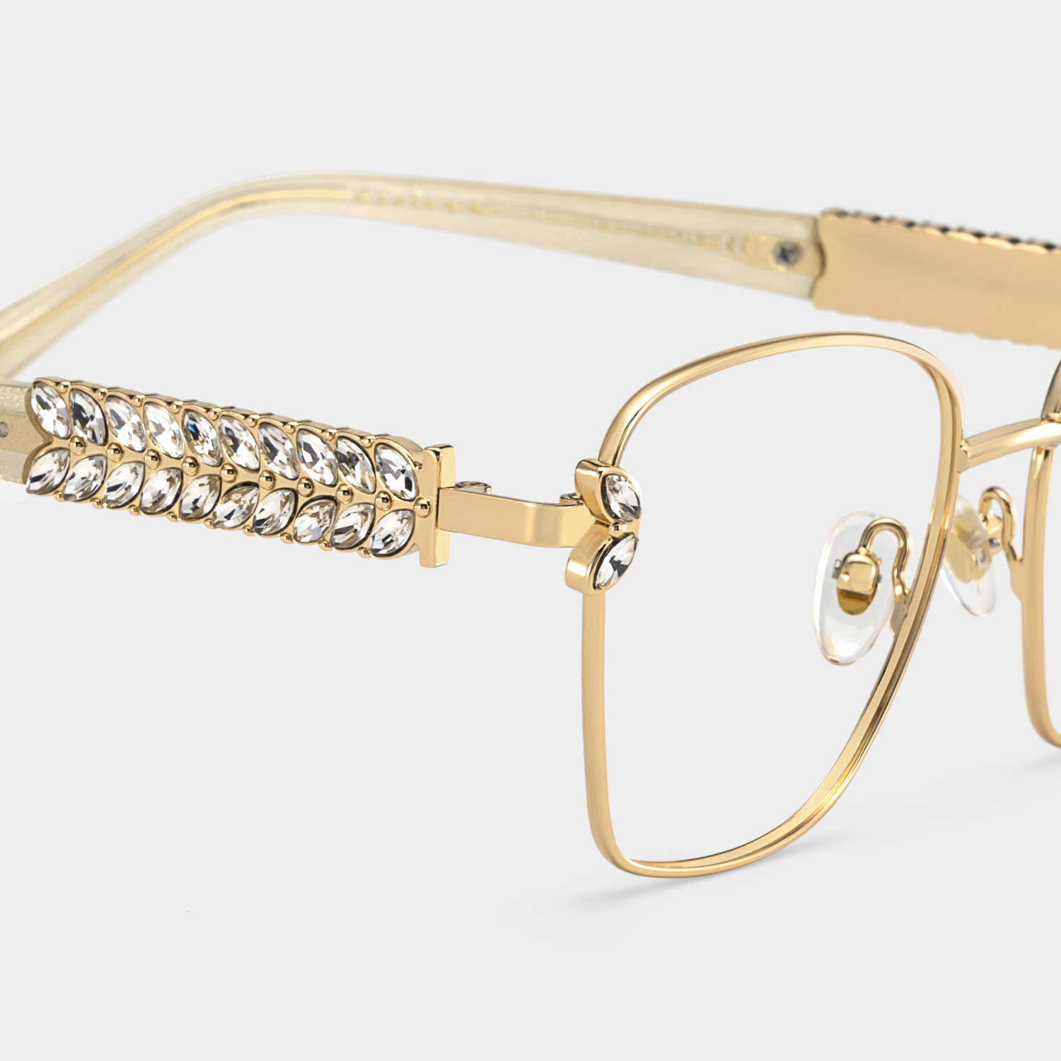 Rectangle Gold Eyeglasses- Ellie Metal Frame Glasses4