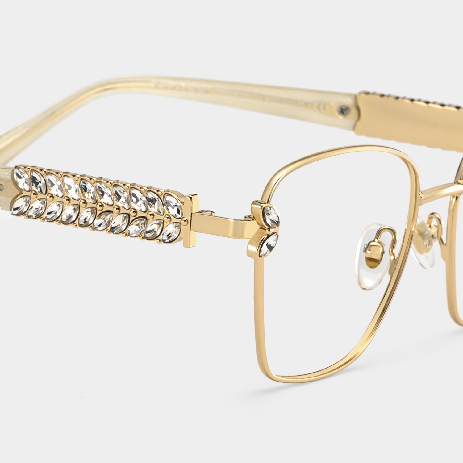 Ellie Rectangle Gold Glasses4