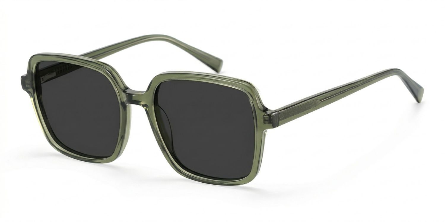Square Green Eyeglasses- Ember Acetate Frame Glasses2