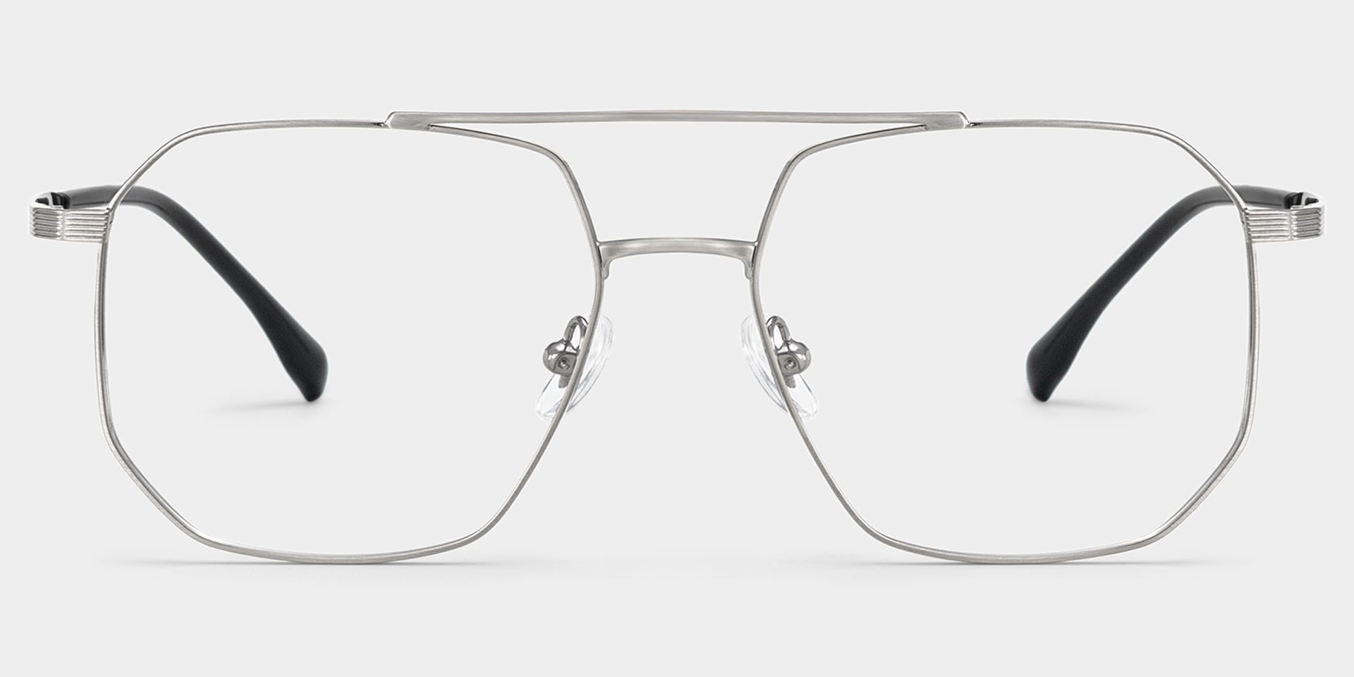 Logan Silver Frame Glasses with Aviator Frame Online | ZEELOOL1