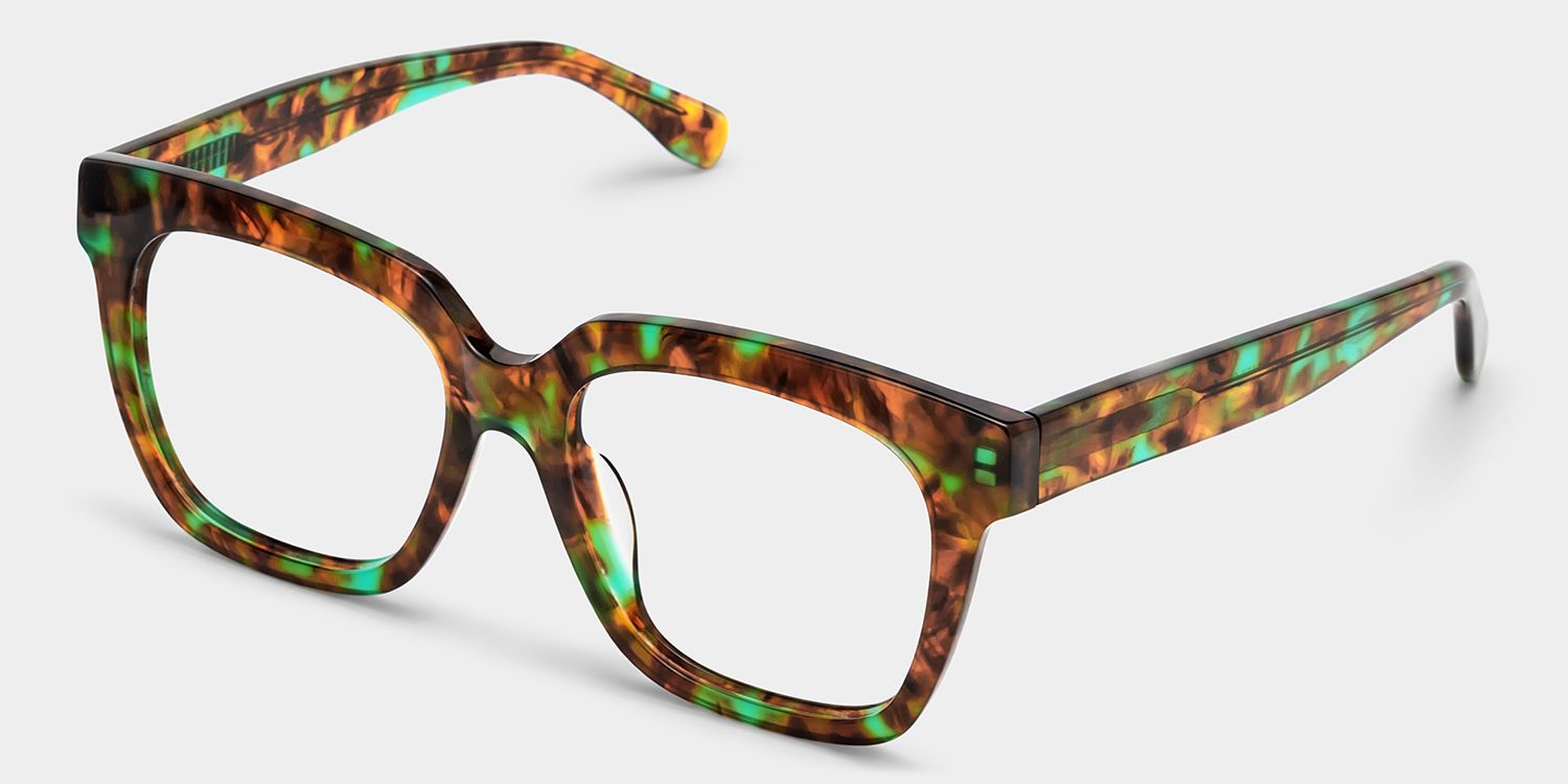 Xion Green-Tortoise Square Frames Glasses | ZEELOOL Canada2