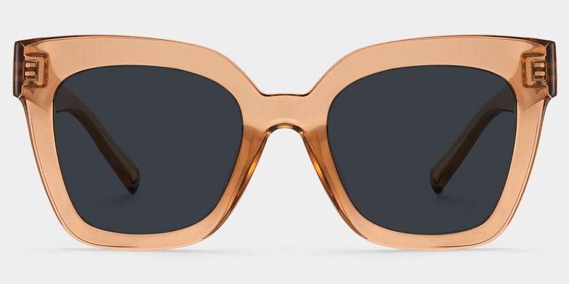 Malcolm Square Beige-Clear Sunglasses