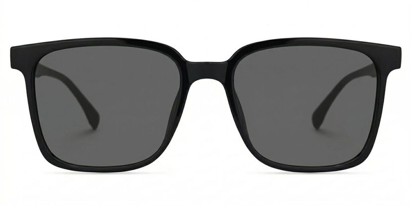 Contreras Black Square Sunglasses