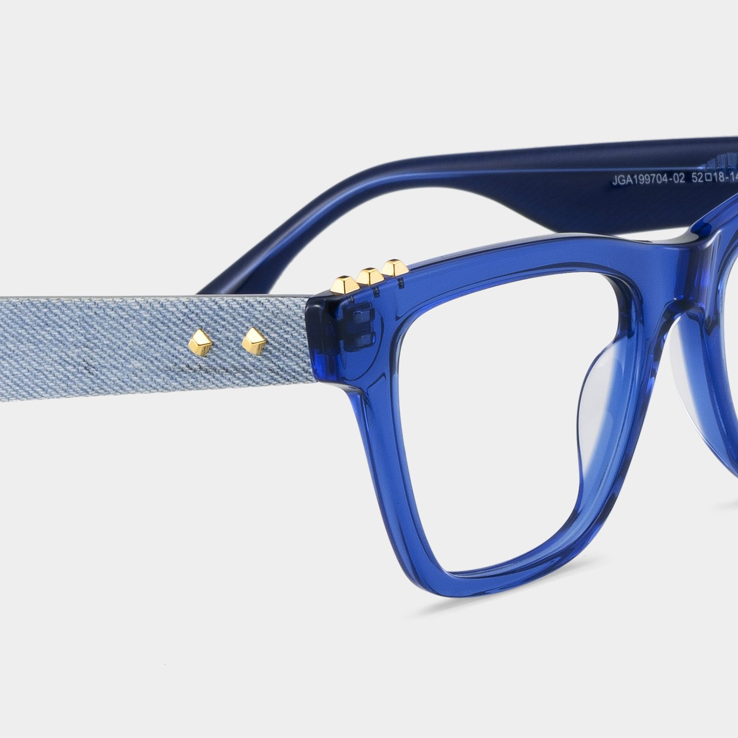 Soren Square Blue Frame Eyeglasses for Woman| ZEELOOL Canada5