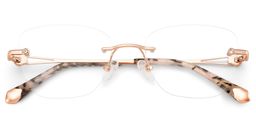 Seth Rectangle Rose Gold Glasses2
