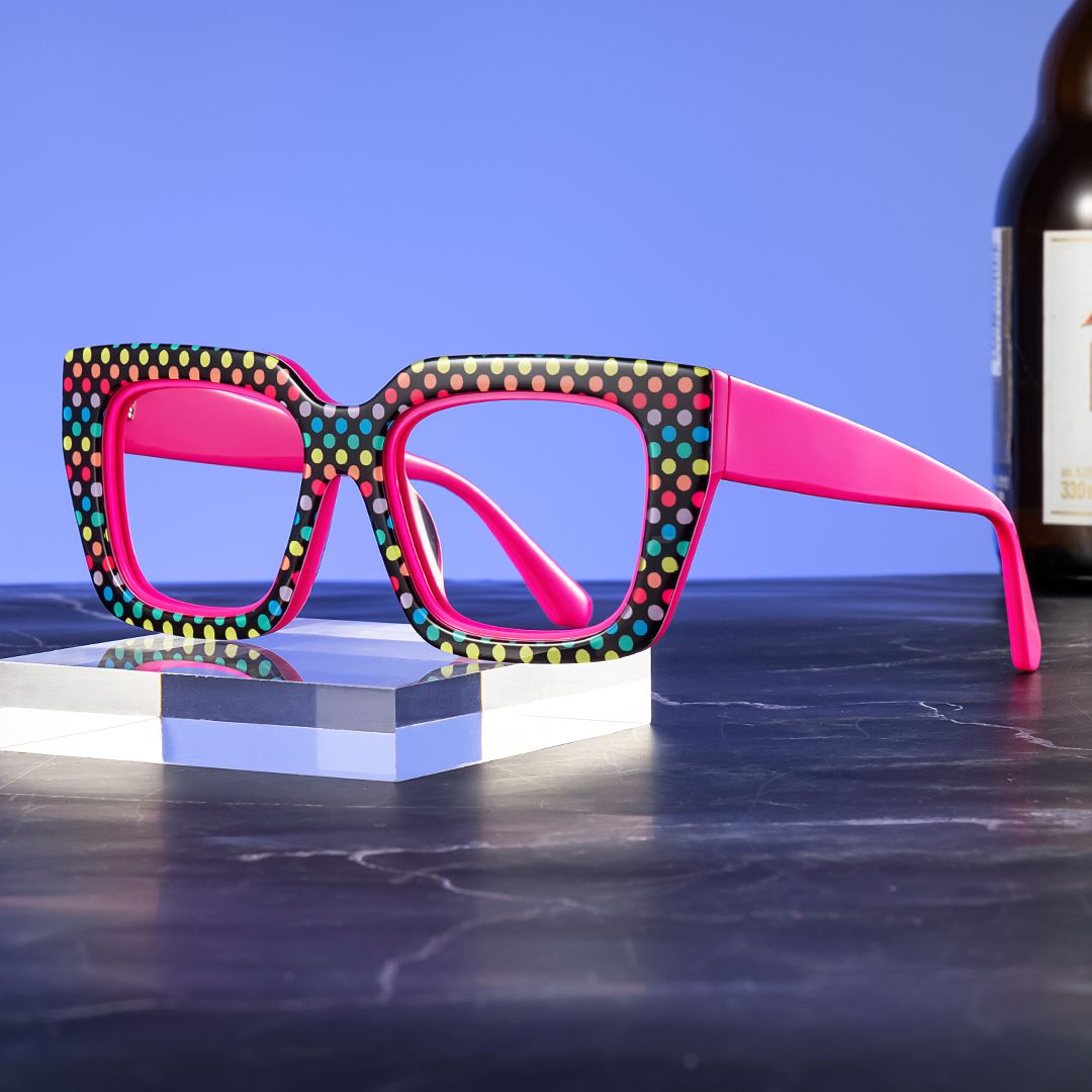 Kent Acetate Rainbow Frame Glasses with Square Shape | ZEELOOL Canada1