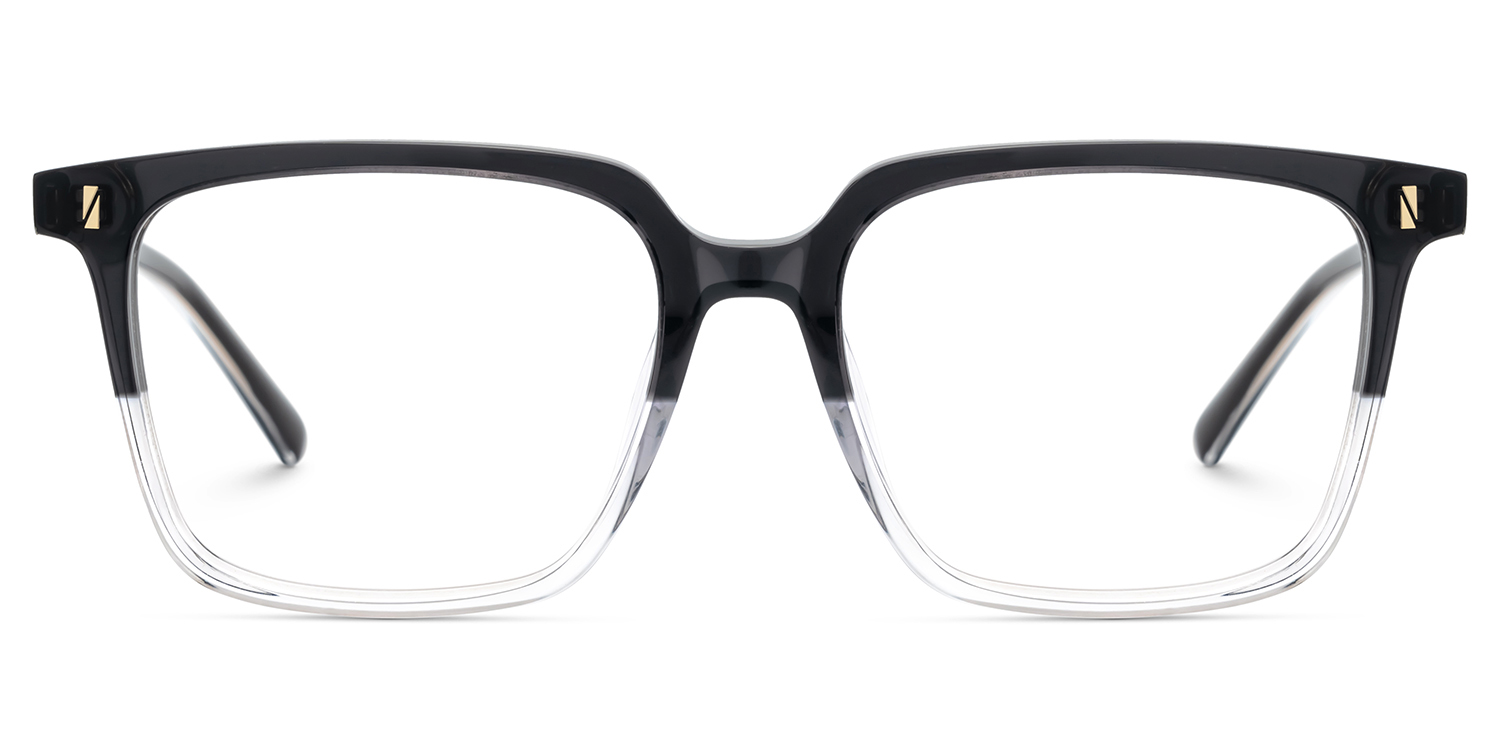 Delaine Rectangle Black Crystal Glasses2
