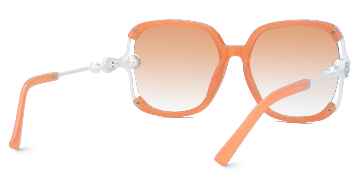 Steffanie Square Orange Sunglasses3