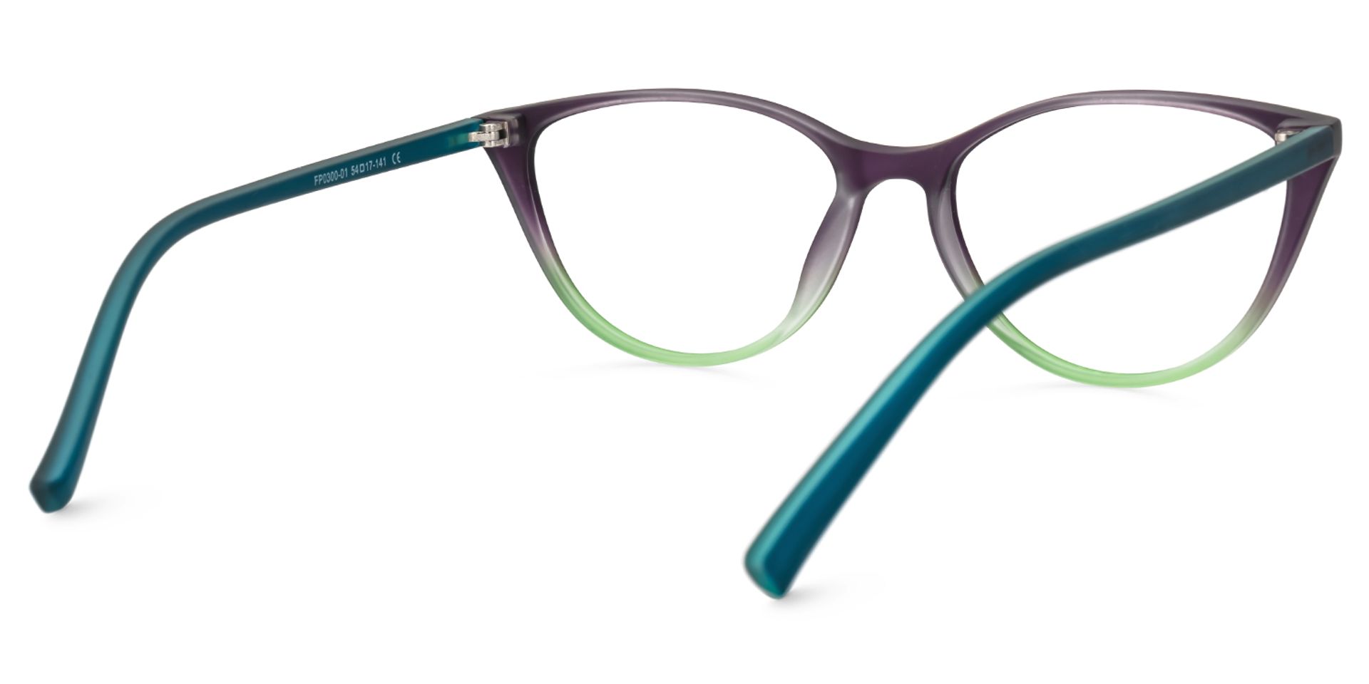 Lucy Cat-Eye Purple-Green Frame Glasses | ZEELOOL Canada3