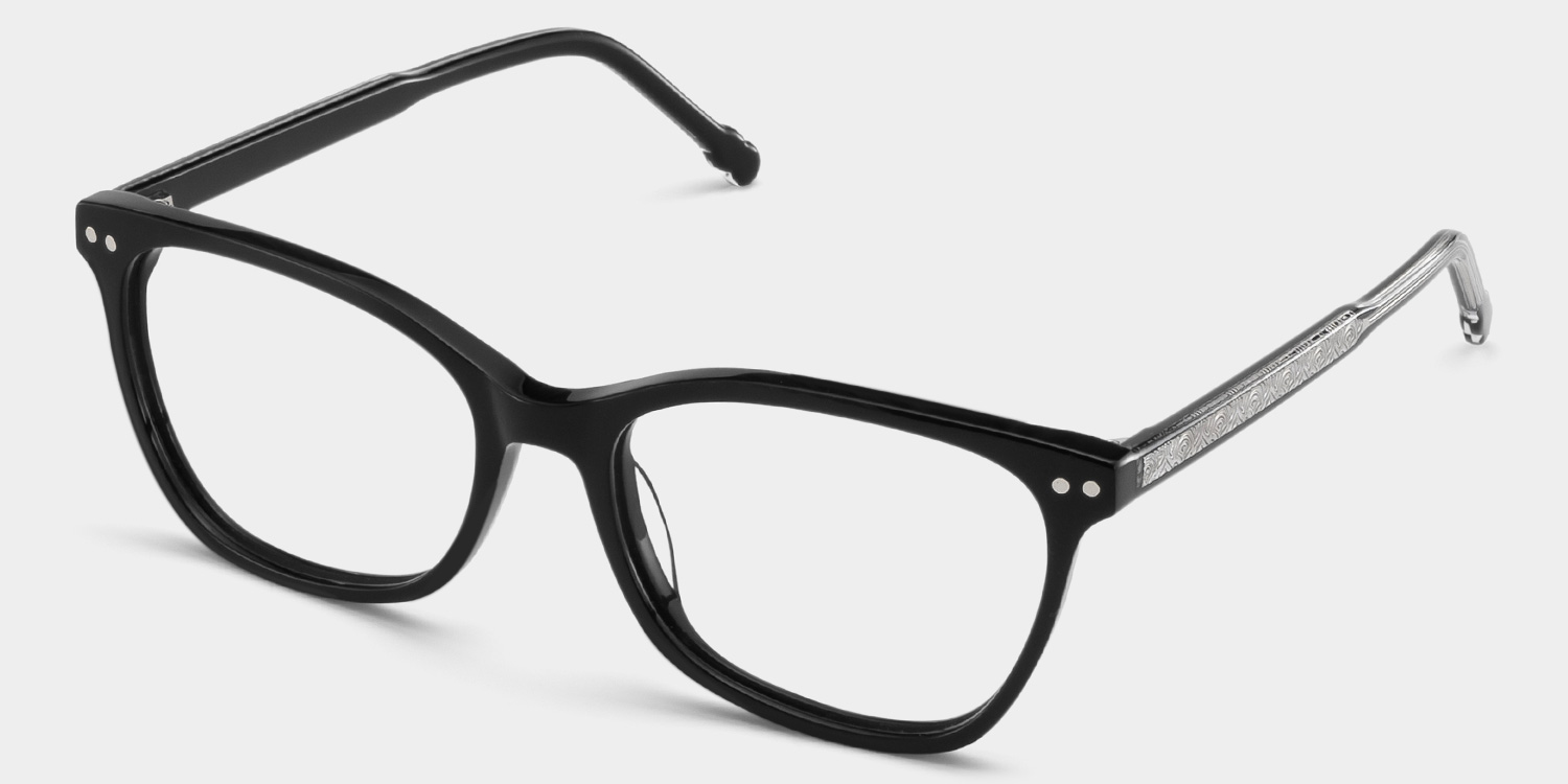 Marigold Rectangle Black Glasses2