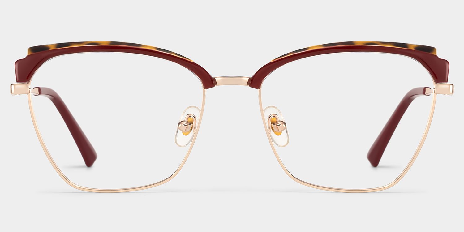Phoebe Browline Red Frame Eyeglasses for Woman| ZEELOOL Canada1
