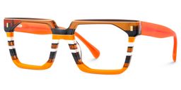 Laguer Rectangle Orange Glasses3