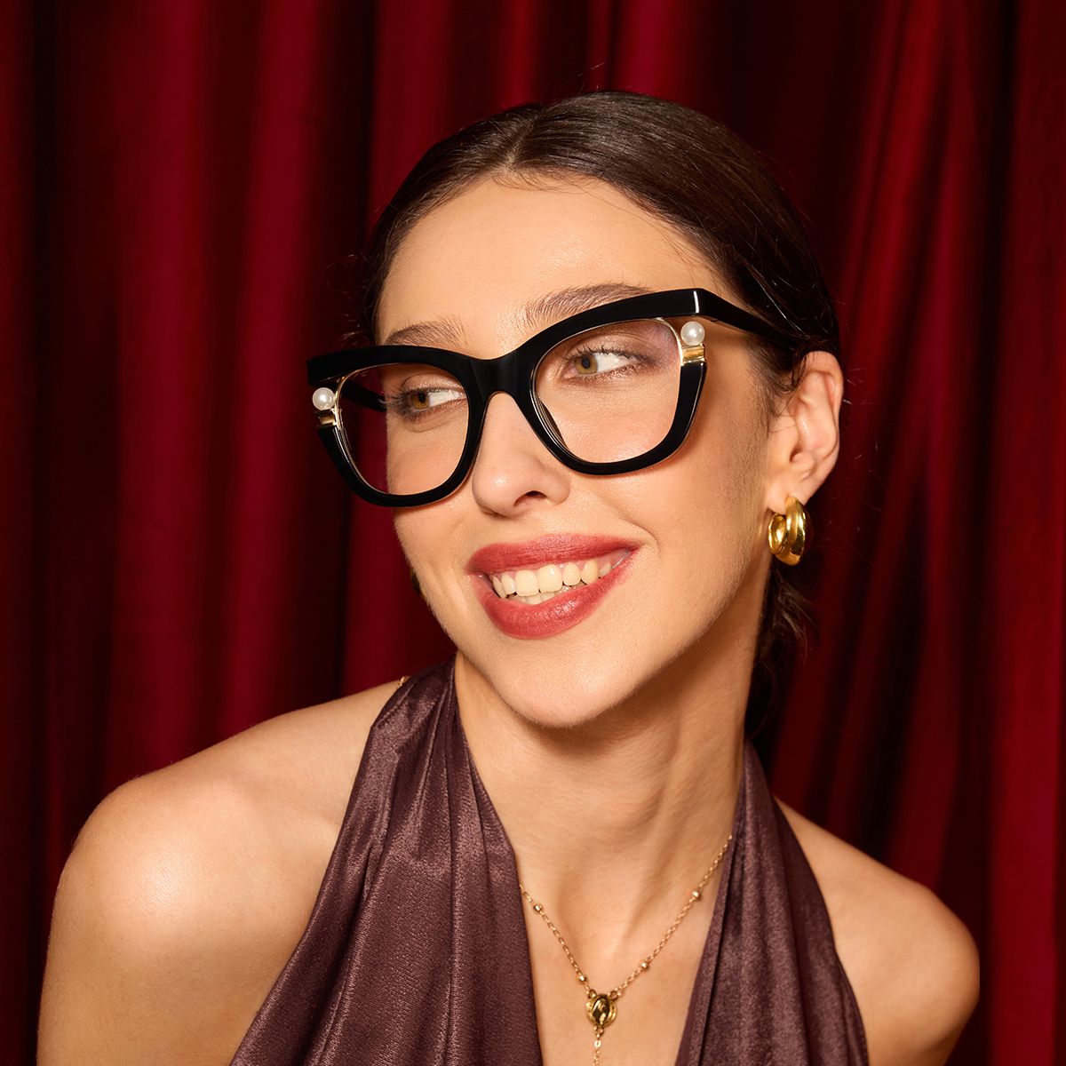 Pearl - Cat Eye Glasses with Pearls1