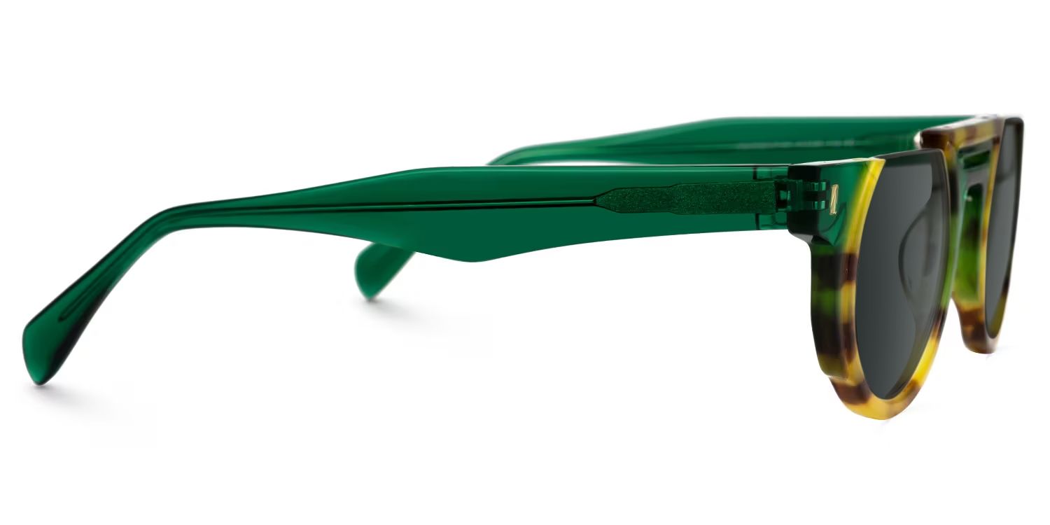 Mastin Round Tortoise Half Frame Sunglasses2