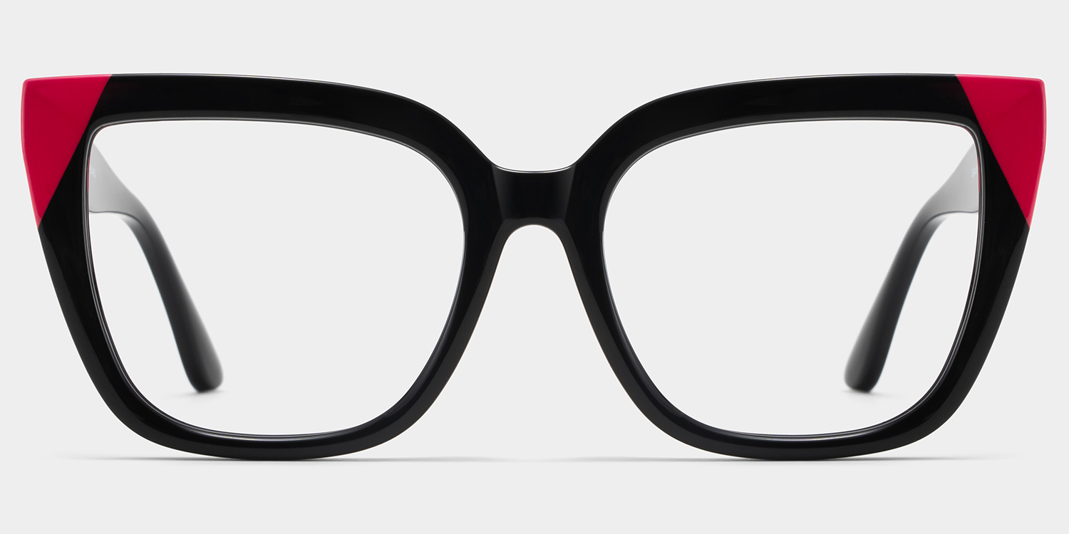 Mirta Square Black Pink Glasses0