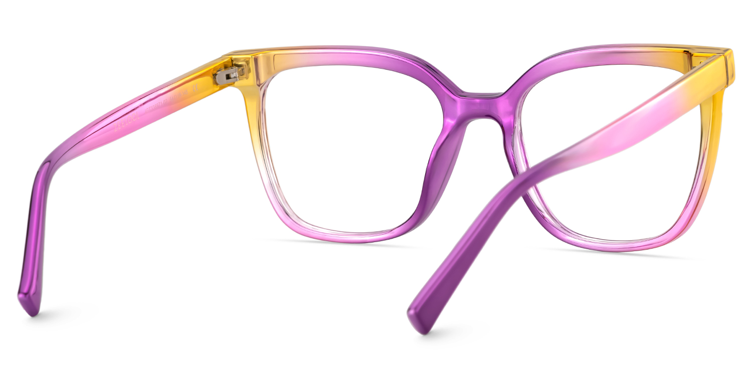 Leo Multicolor Square Prescription Glasses | ZEELOOL Canada5